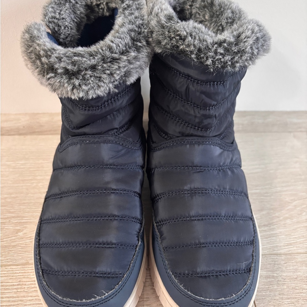 Ryka Dark Blue Winter Boots with Fur Trim